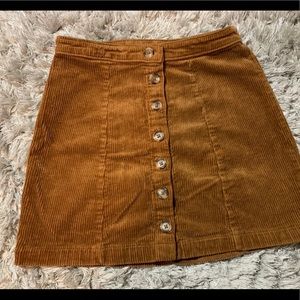 Button up corduroy skirt.
